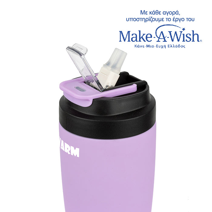 Stainless steel insulated travel mug hot and cold -  Lilac 500ml