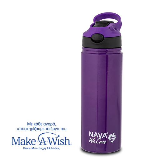 Stainless steel drink bottle "We Care" - Purple 500ml