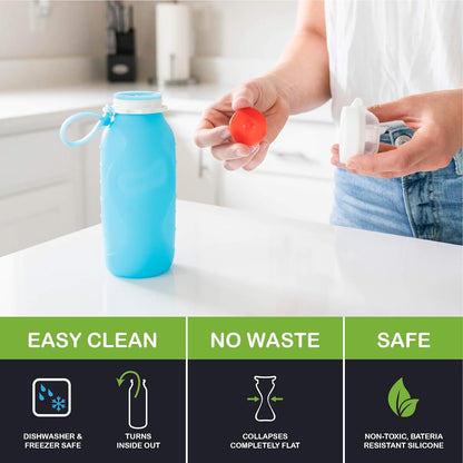 Squeasy Gear Sport, 480ml - Foldable drinking bottle