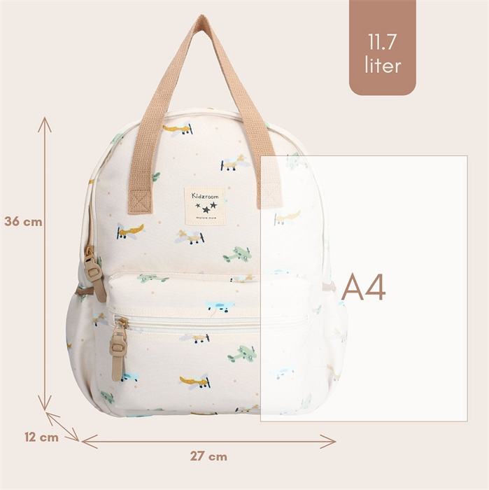 Backpack Small Talk - Beige Planes