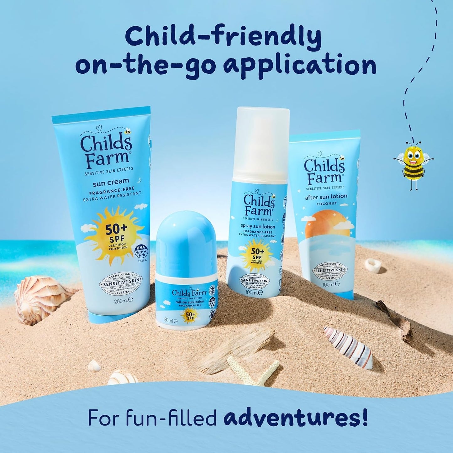 Childs Farm Roll-On Sun Lotion 50+ SPF Fragrance-Free 50ml