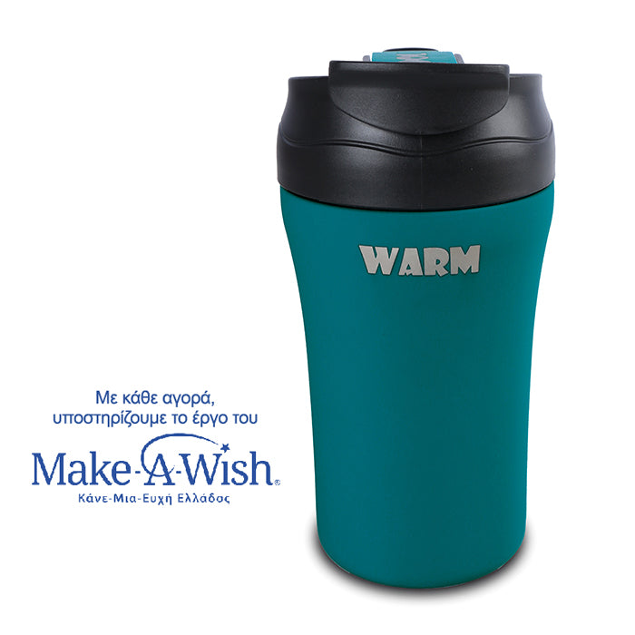 Stainless steel insulated travel mug hot and cold - Petrol Blue 450ml
