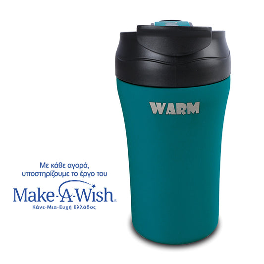 Stainless steel insulated travel mug hot and cold - Petrol Blue 450ml