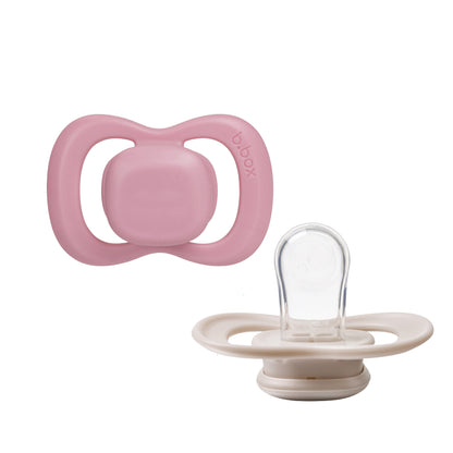 b.box Pacifier Duo Silicone - Berry+Blush