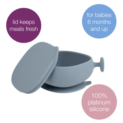 b.box Silicone Bowl + Lid - ocean