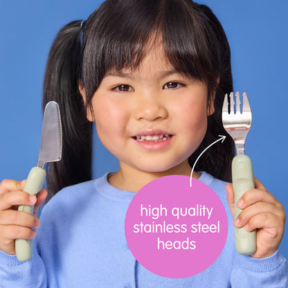 b.box jnr cutlery trio - sage
