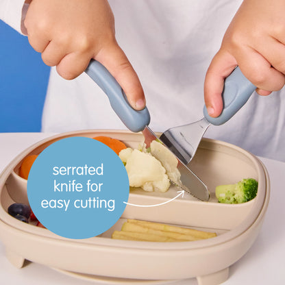 b.box jnr cutlery trio - sage