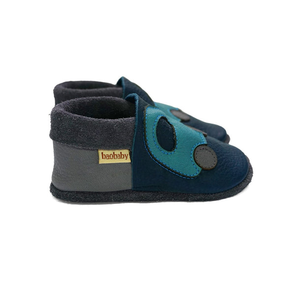 Baobaby soft sole baby shoes - Buggy Navy