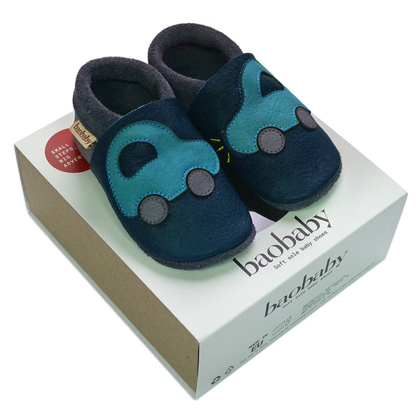 Baobaby soft sole baby shoes - Buggy Navy