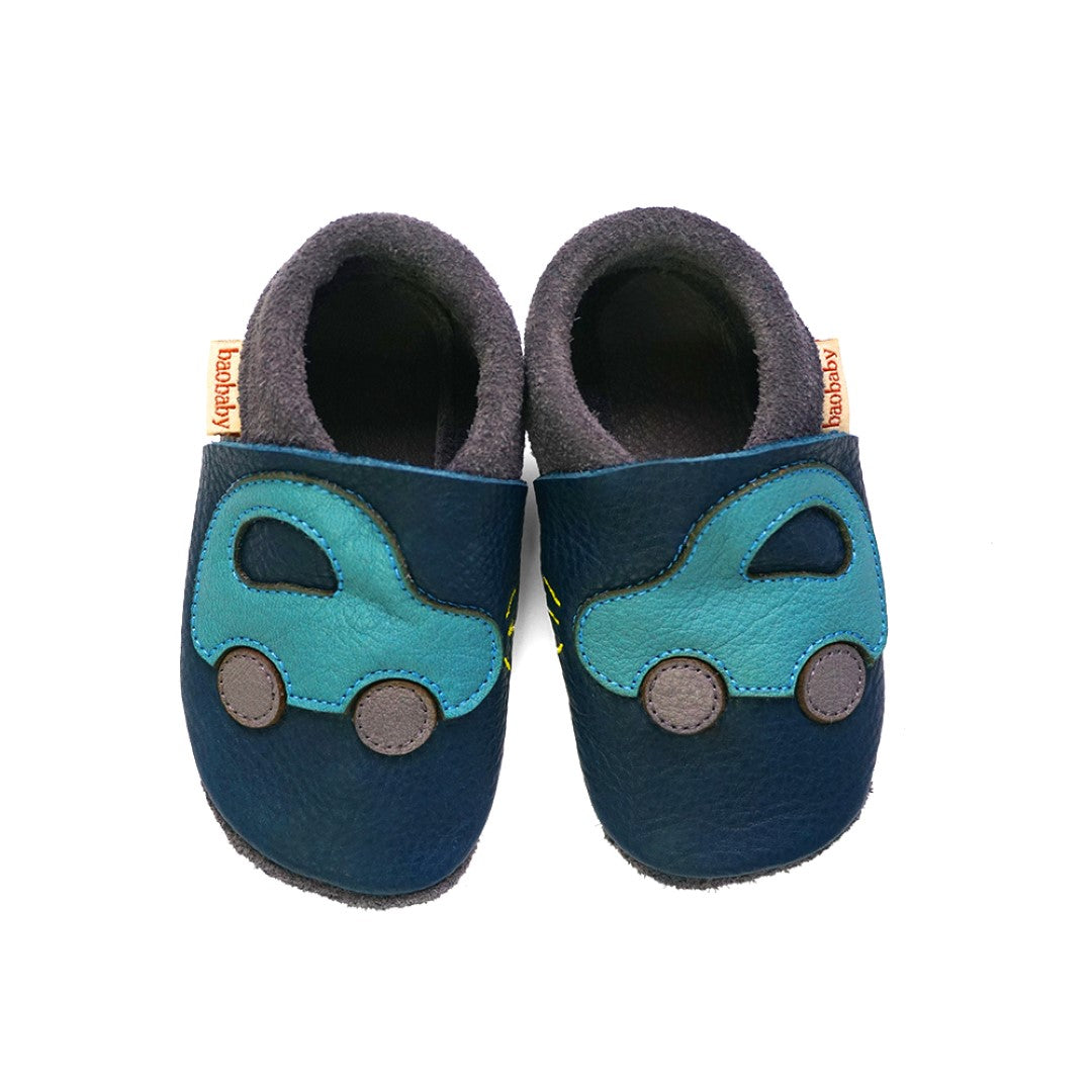 Baobaby soft sole baby shoes - Buggy Navy