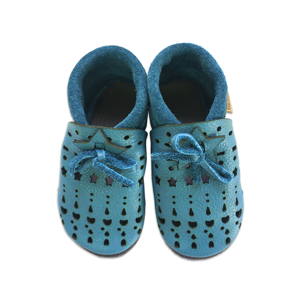 Baobaby soft sole baby shoes - Sandals Dots Sky