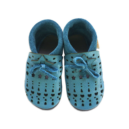 Baobaby soft sole baby shoes - Sandals Dots Sky