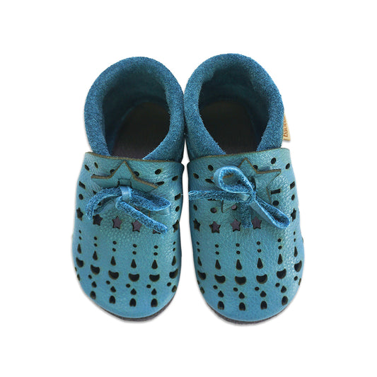 Baobaby soft sole baby shoes - Sandals Dots Sky