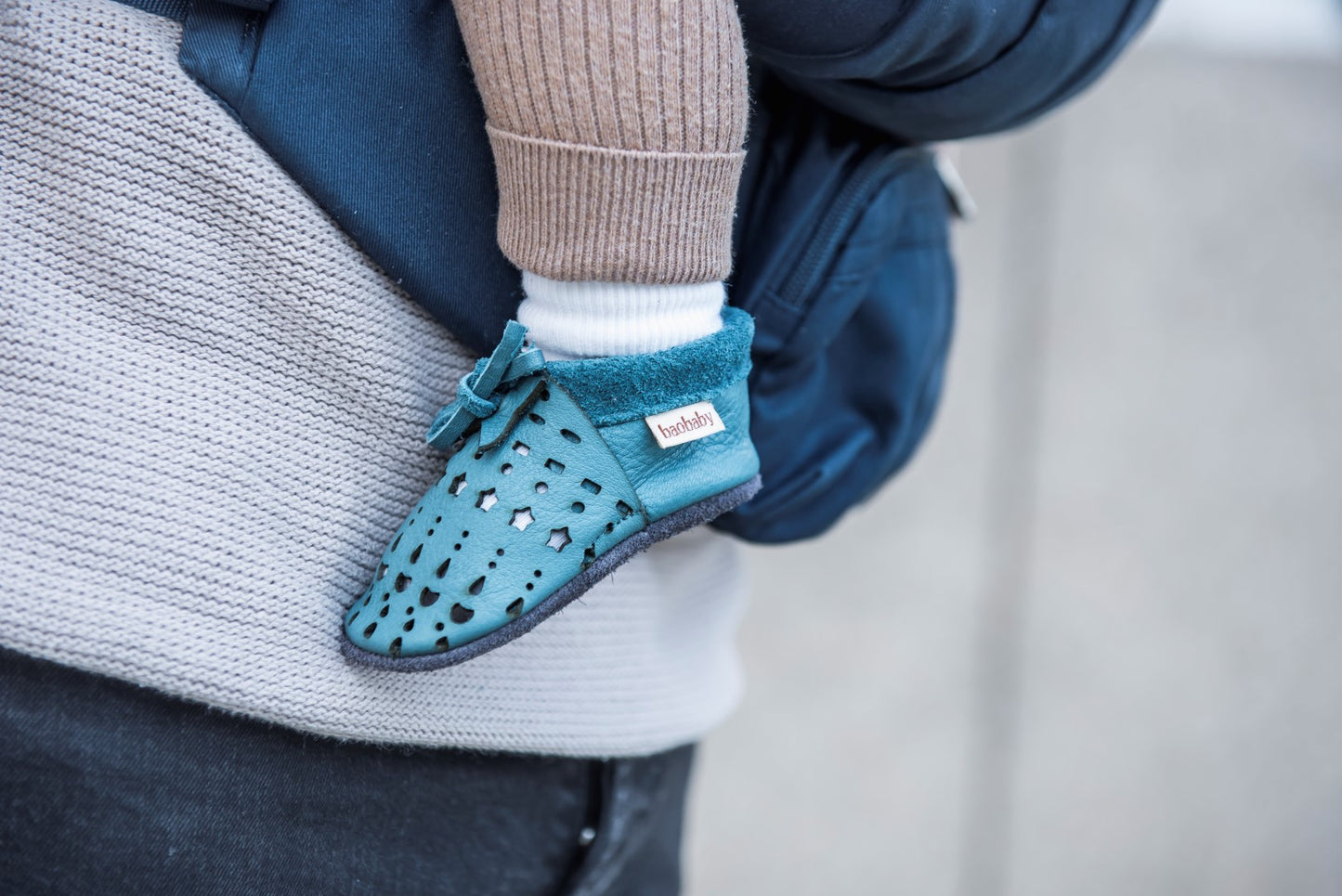 Baobaby soft sole baby shoes - Sandals Dots Sky