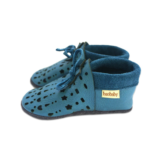 Baobaby soft sole baby shoes - Sandals Dots Sky