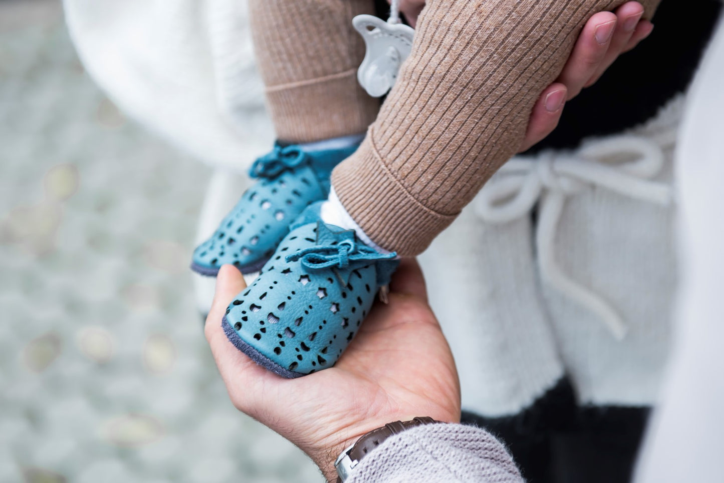 Baobaby soft sole baby shoes - Sandals Dots Sky