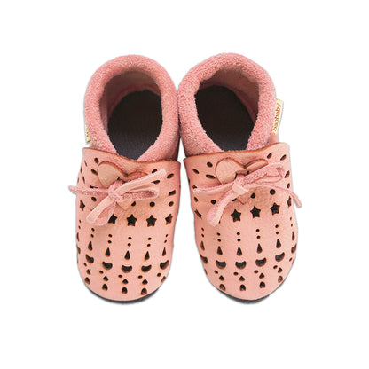 Baobaby soft sole baby shoes - Sandals Dots Pink