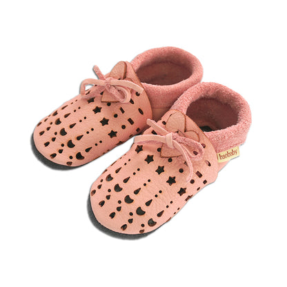 Baobaby soft sole baby shoes - Sandals Dots Pink