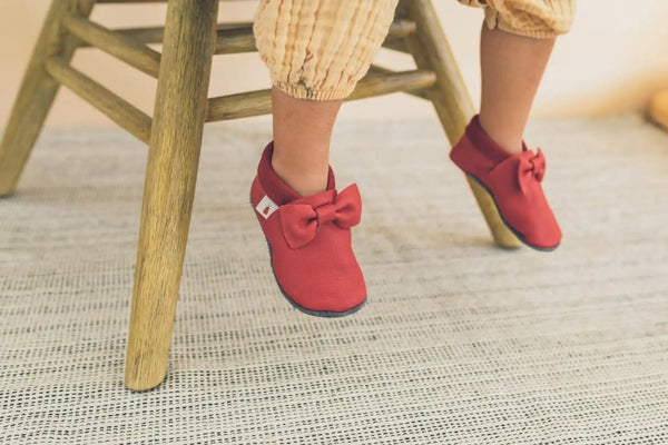 Baobaby soft sole baby shoes - Pirouettes Cherry