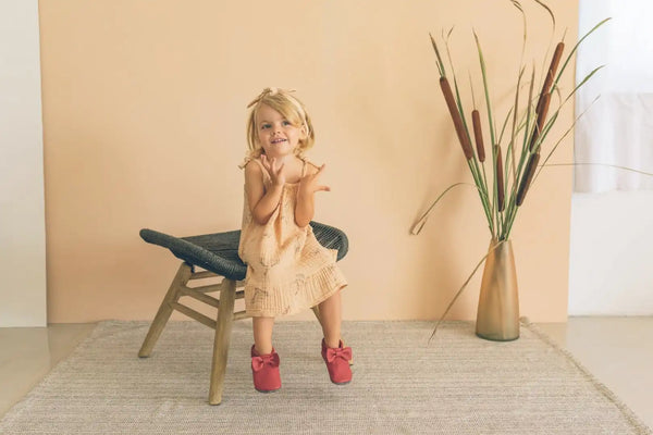 Baobaby soft sole baby shoes - Pirouettes Cherry