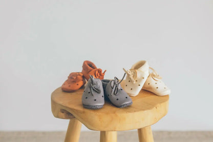 Baobaby soft sole baby shoes - Sandals Stars Grey