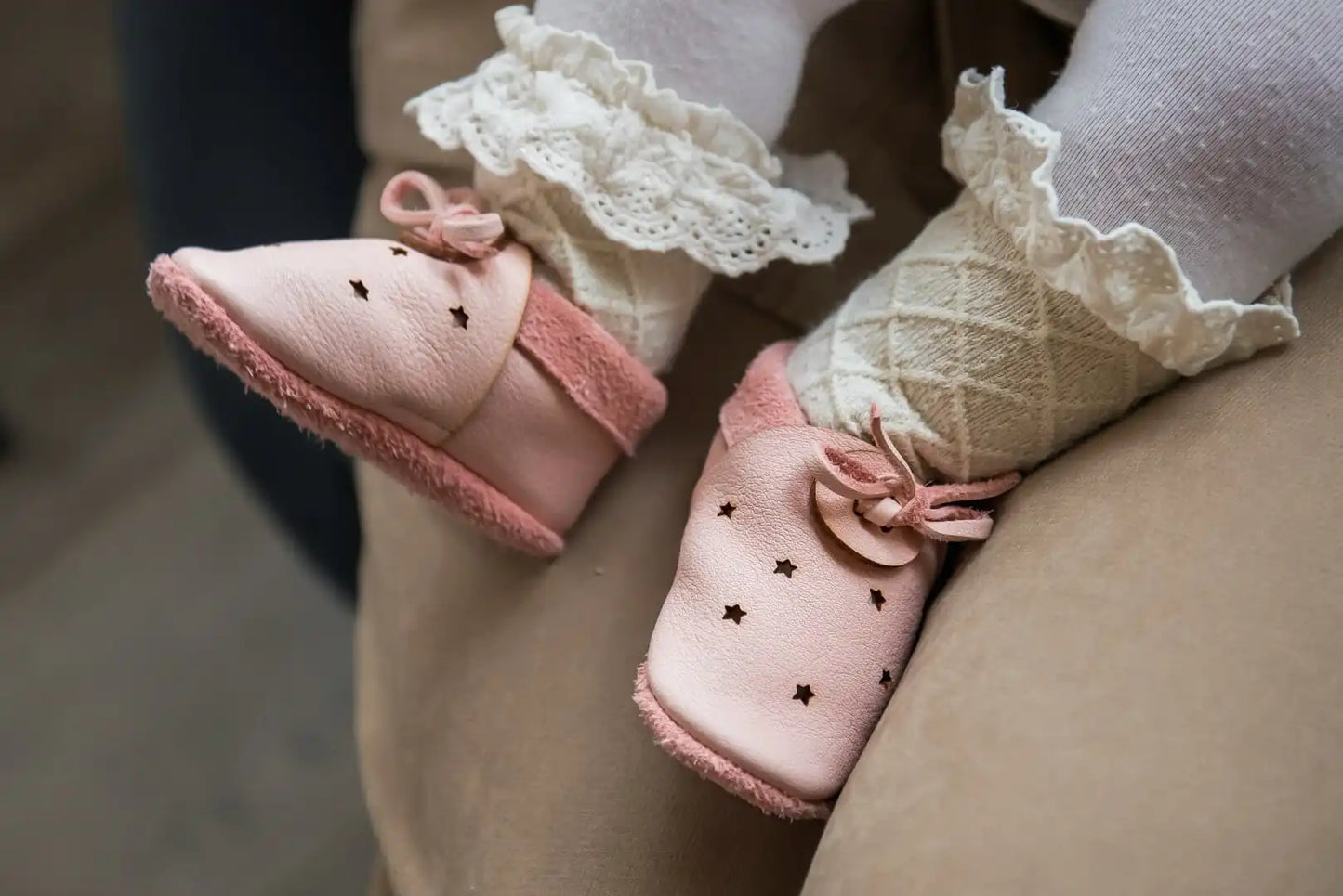 Baobaby soft sole baby shoes - Sandals Stars Pink