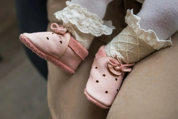 Baobaby soft sole baby shoes - Sandals Stars Pink