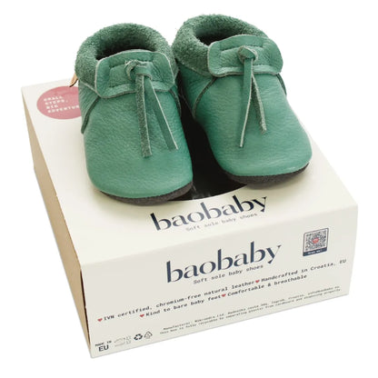 Baobaby soft sole baby shoes - Mocassins Mint