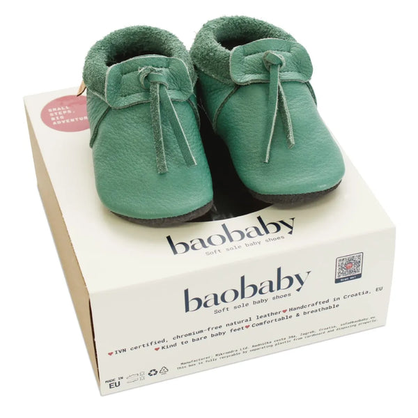 Baobaby soft sole baby shoes - Mocassins Mint