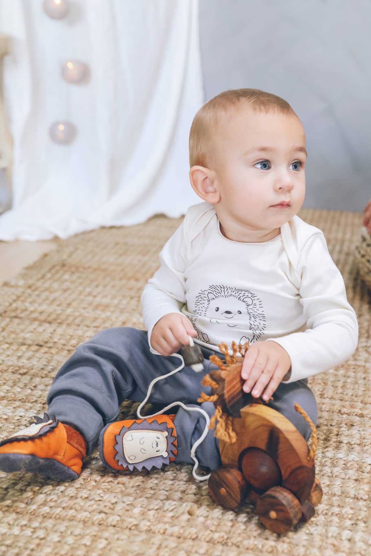 Baobaby soft sole baby shoes - Spikey Curry