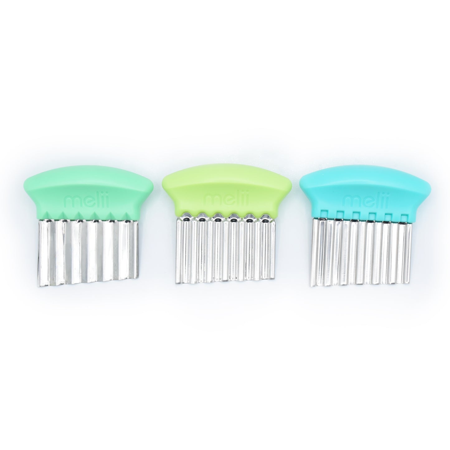 Melii Crinkle Cutters - Blue/Green/Mint