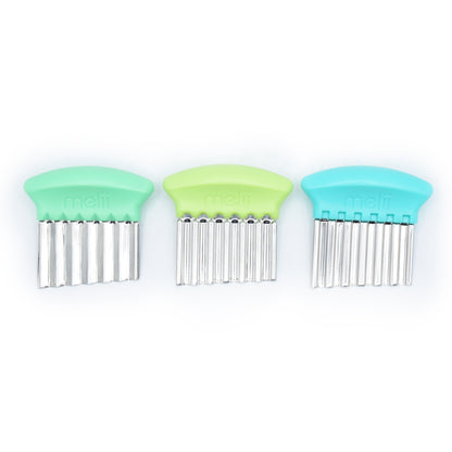 Melii Crinkle Cutters - Blue/Green/Mint