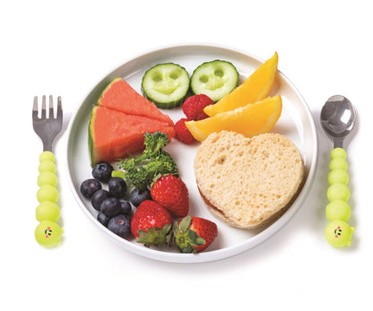 Melii Silicone Caterpillar Spoon & Fork Set