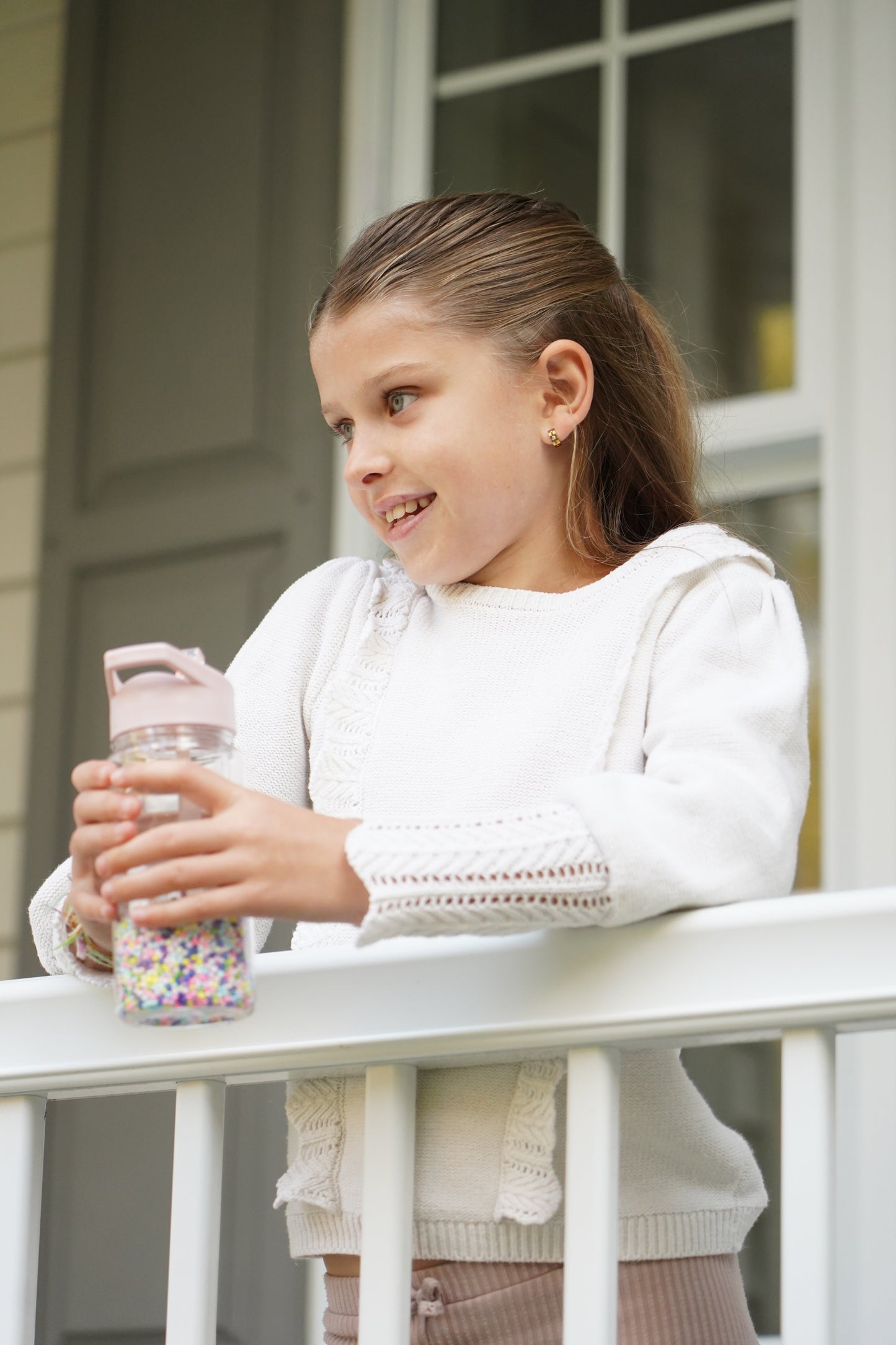 Melii Water Bottle with Straw 300ml - Foam Balls Girl
