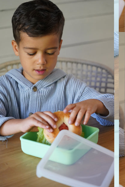 Melii Silicone Sandwich Container - Blue
