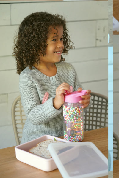 Melii Water Bottle with Straw 300ml - Foam Balls Girl