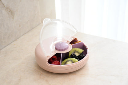 Melii Spin Snack Container with Knob - Berry