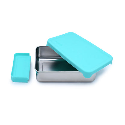 Melii Stainless Steel Lunchbox with Silicone lid - Blue