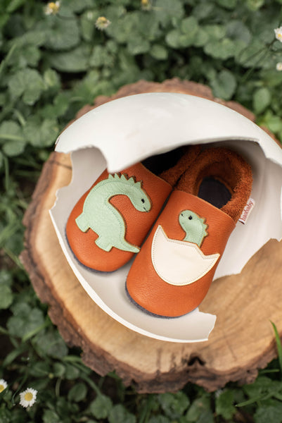 Baobaby soft sole baby shoes - Dino surprise