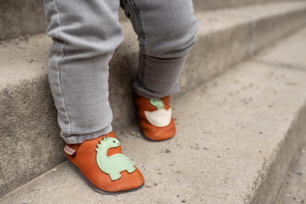 Baobaby soft sole baby shoes - Dino surprise