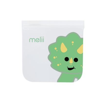 Melii EVA Reusable Snack Bags - Dino/Lion