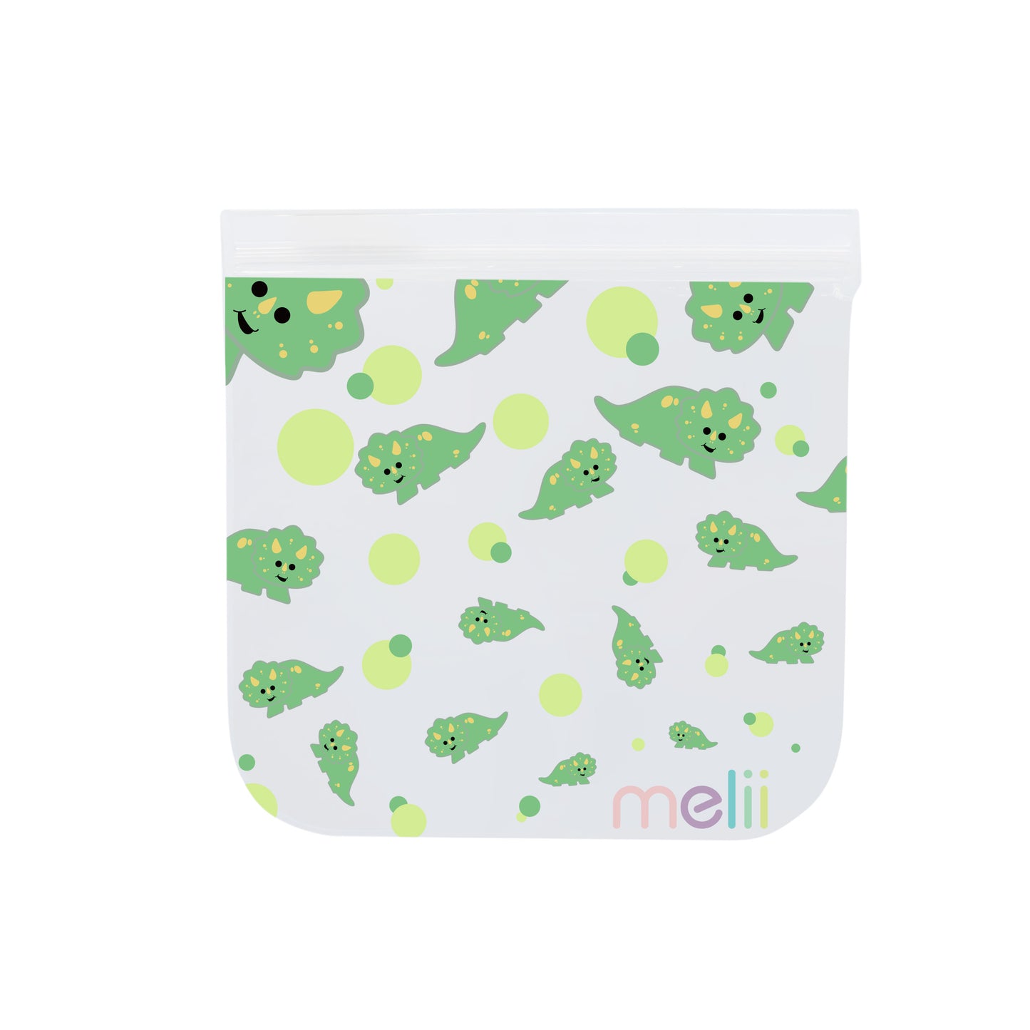 Melii EVA Reusable Snack Bags - Dino/Lion
