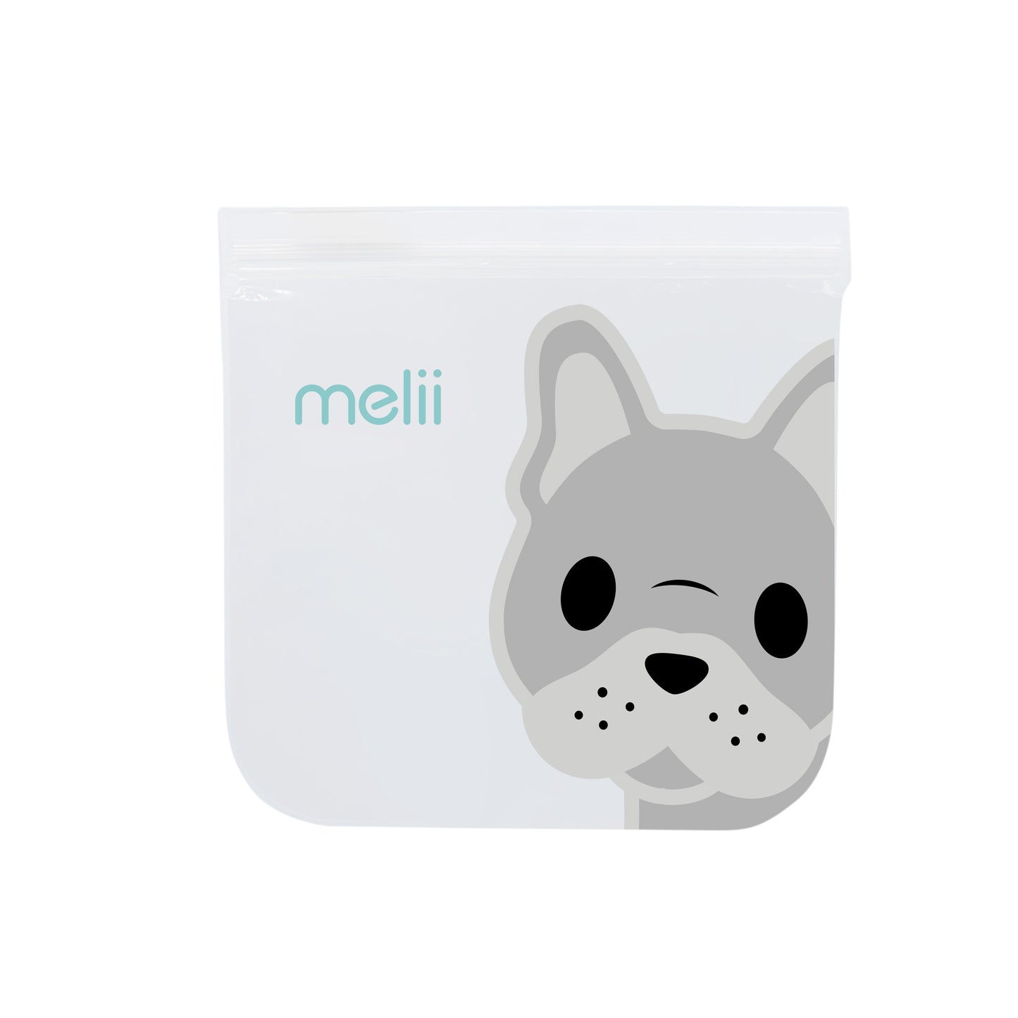 Melii EVA Reusable Snack Bags - Bulldog/Shark