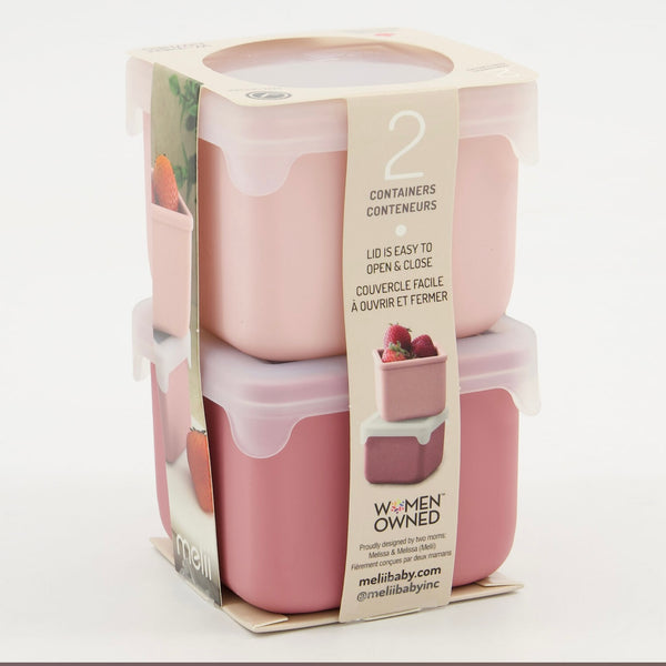Melii Silicone Snack Containers - Blush/Berry