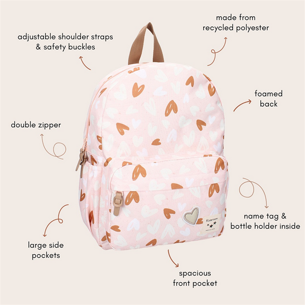 Backpack Loving Days - Pink Hearts