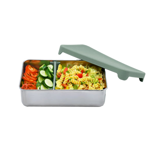 Melii Stainless Steel Lunchbox with Silicone lid - Sage
