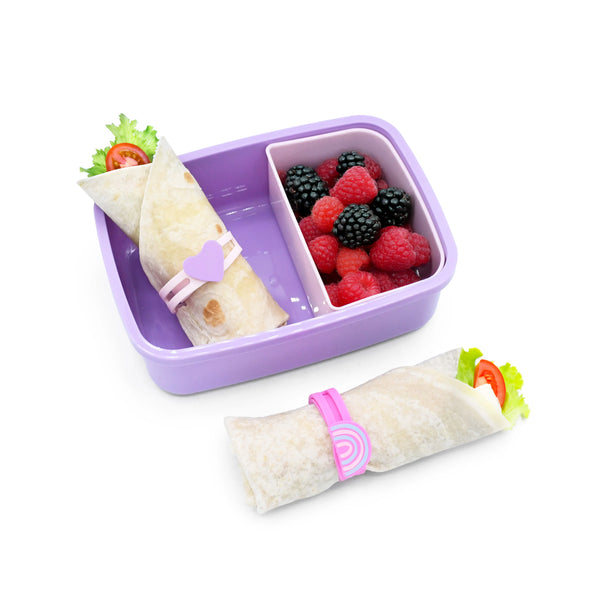 Melii Silicone Wrap Straps - Rainbow / Heart