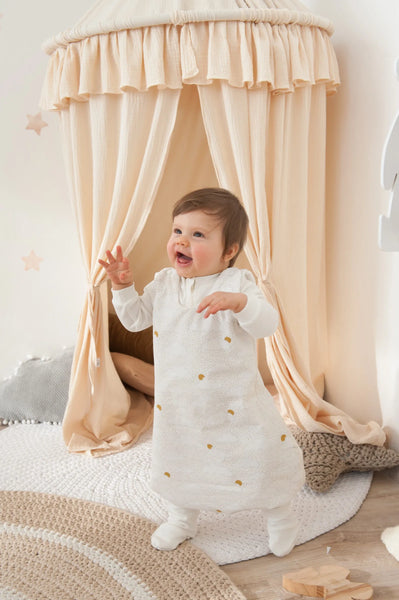 Organic Toddler Sleeping Bag with legs TOG 0.5 - Cloud