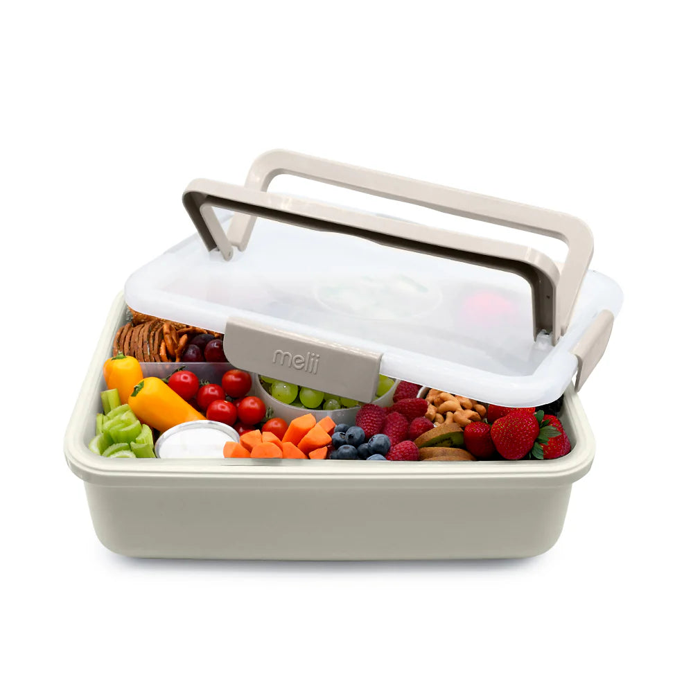 Melii Rectangular Snackle Platter Box - Ivory