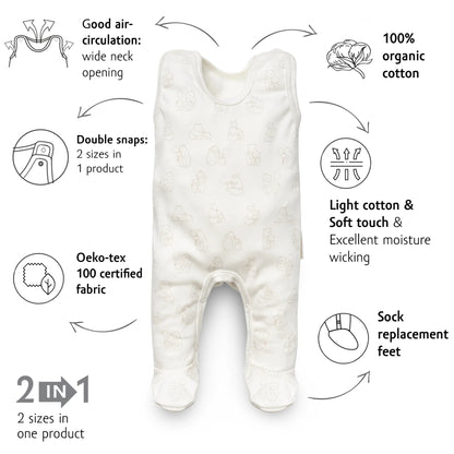 Organic Sleeveless Bodysuit - Full print